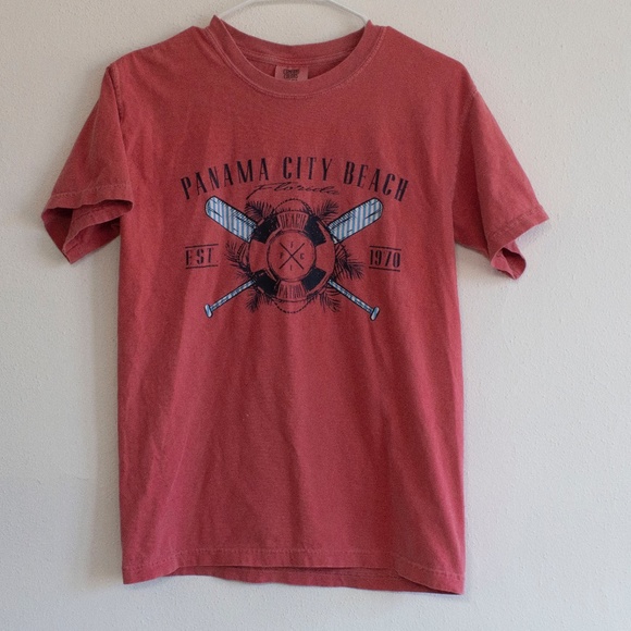 Comfort Colors Tops Womens Red Panama City Beach Tshirt Small